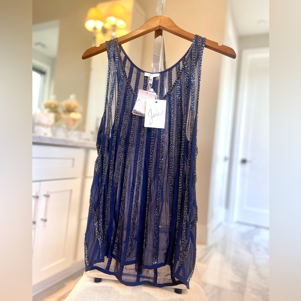 Blue Transparent Blouse
